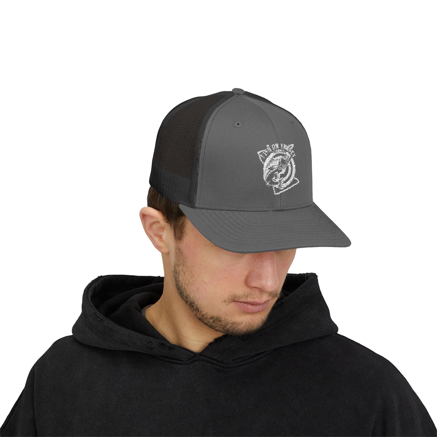 Fish on Target Cornhole Snapback Hat_White Logo