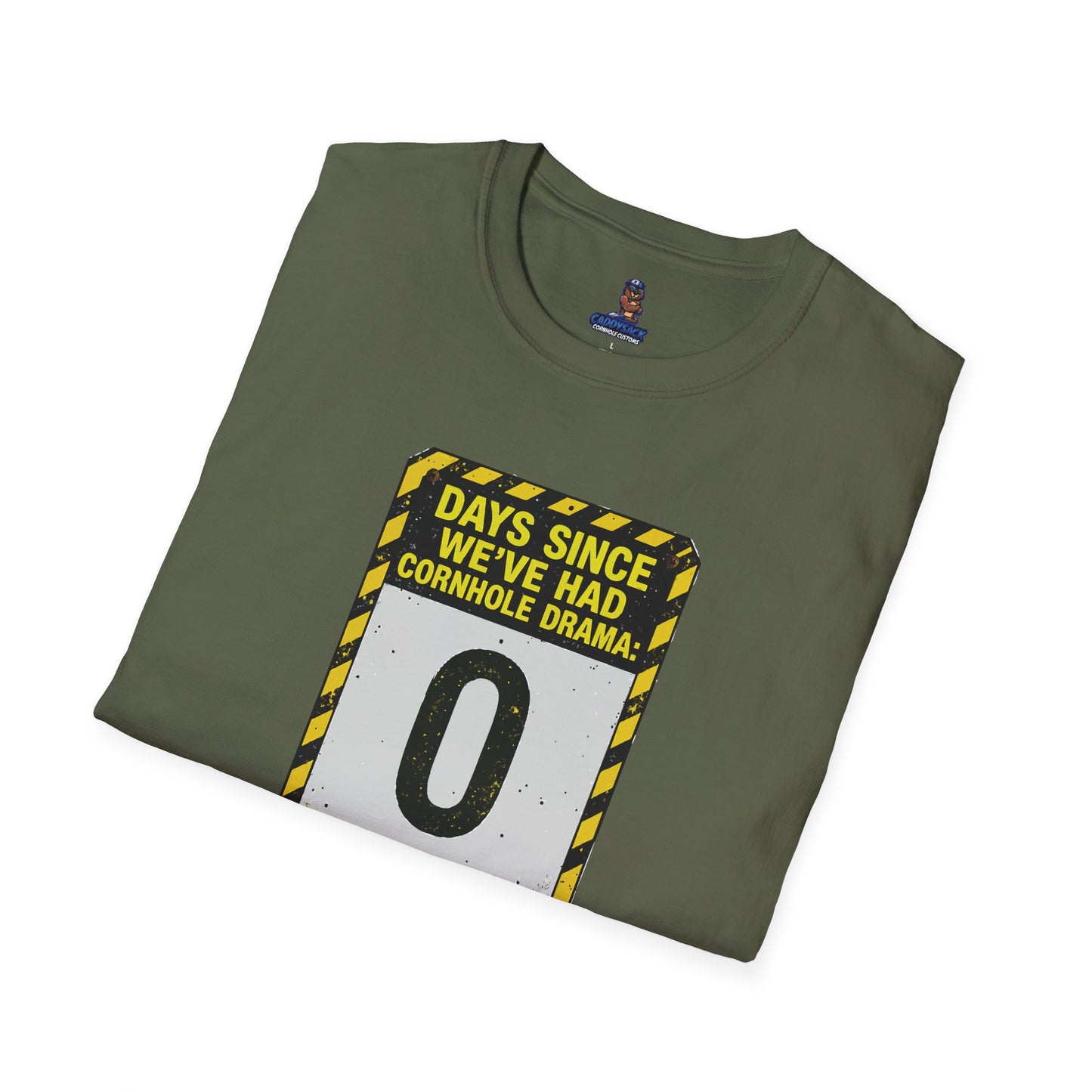 Cornhole Drama Countdown T-Shirt | Fun Unisex Tee for Gamers, Sports Lovers, Cornhole Events, Gag Gifts, Party Attire