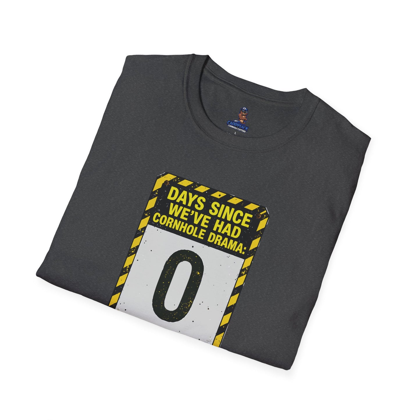 Cornhole Drama Countdown T-Shirt | Fun Unisex Tee for Gamers, Sports Lovers, Cornhole Events, Gag Gifts, Party Attire