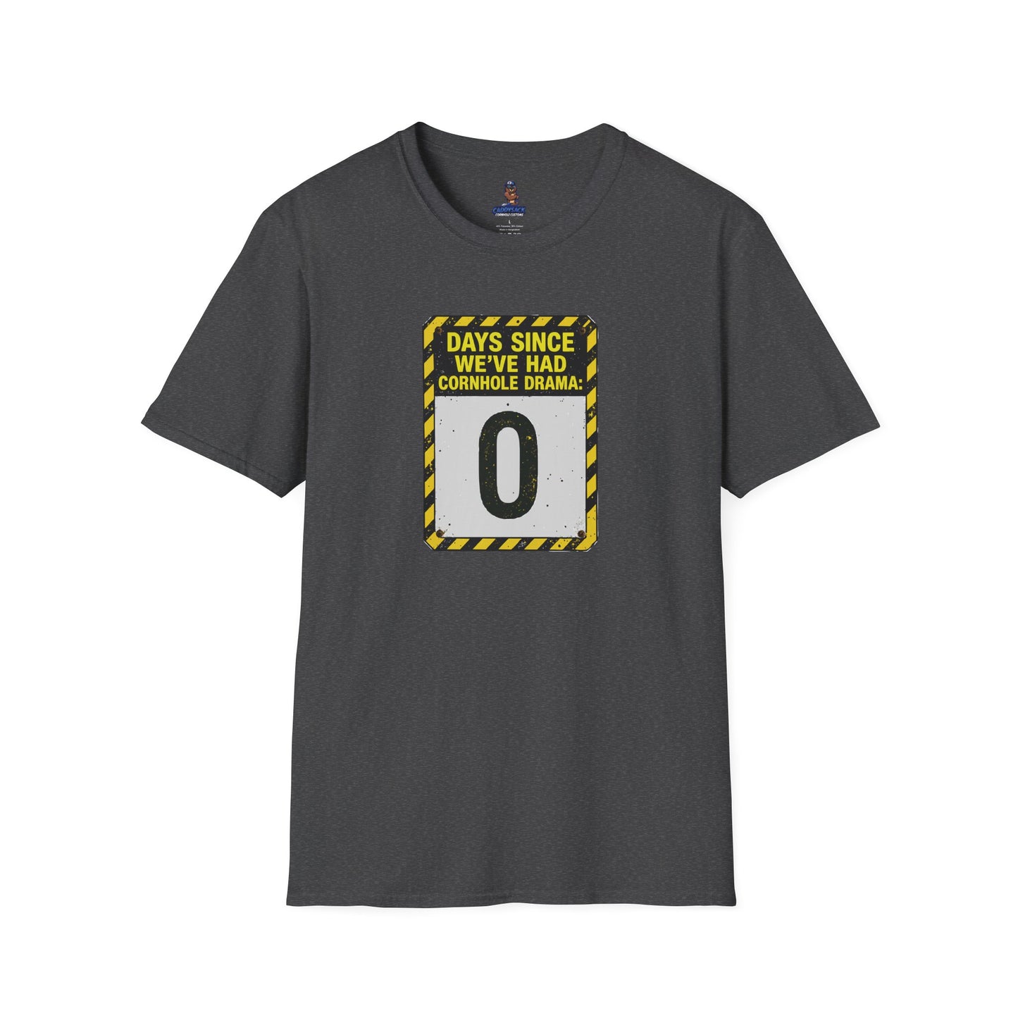 Cornhole Drama Countdown T-Shirt | Fun Unisex Tee for Gamers, Sports Lovers, Cornhole Events, Gag Gifts, Party Attire