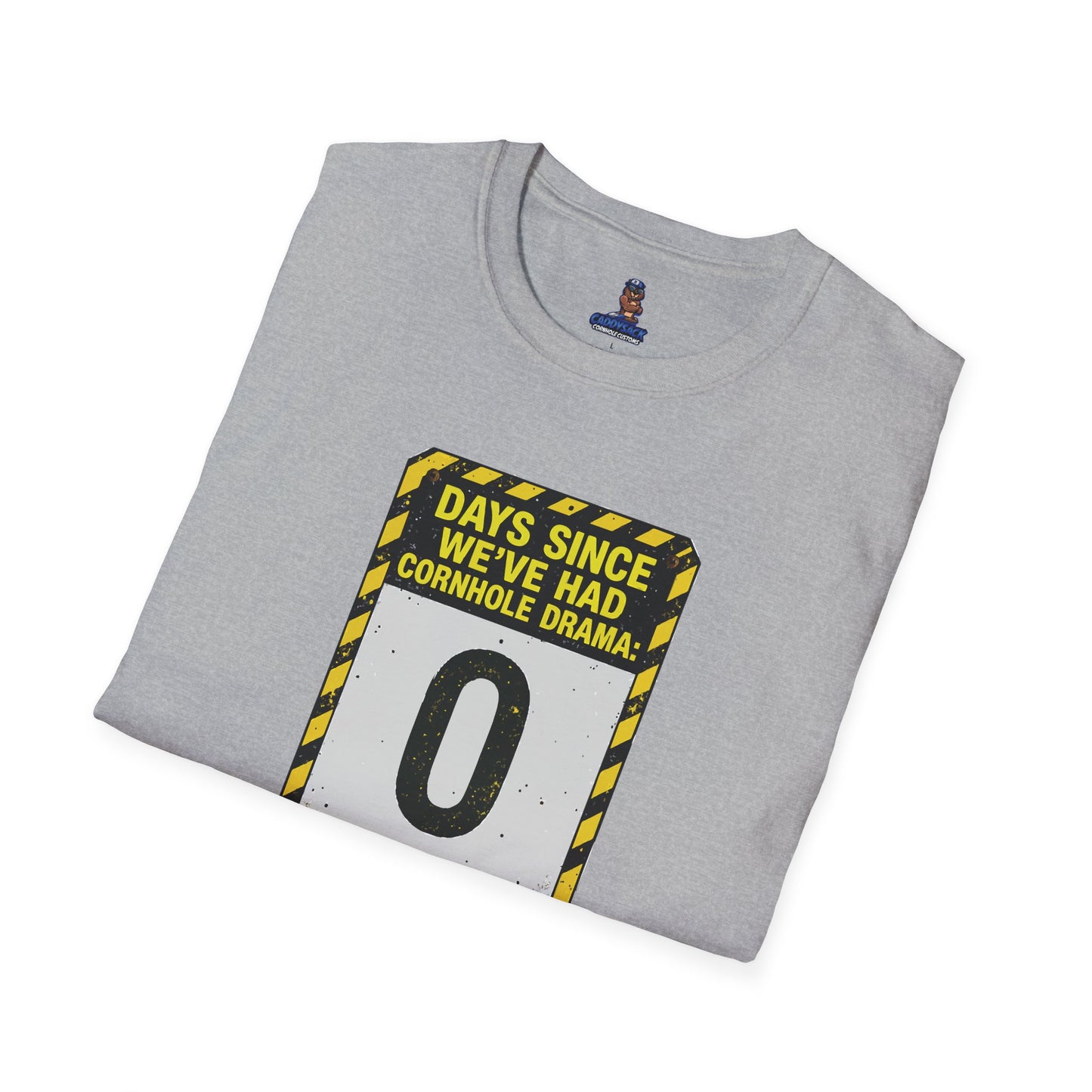 Cornhole Drama Countdown T-Shirt | Fun Unisex Tee for Gamers, Sports Lovers, Cornhole Events, Gag Gifts, Party Attire