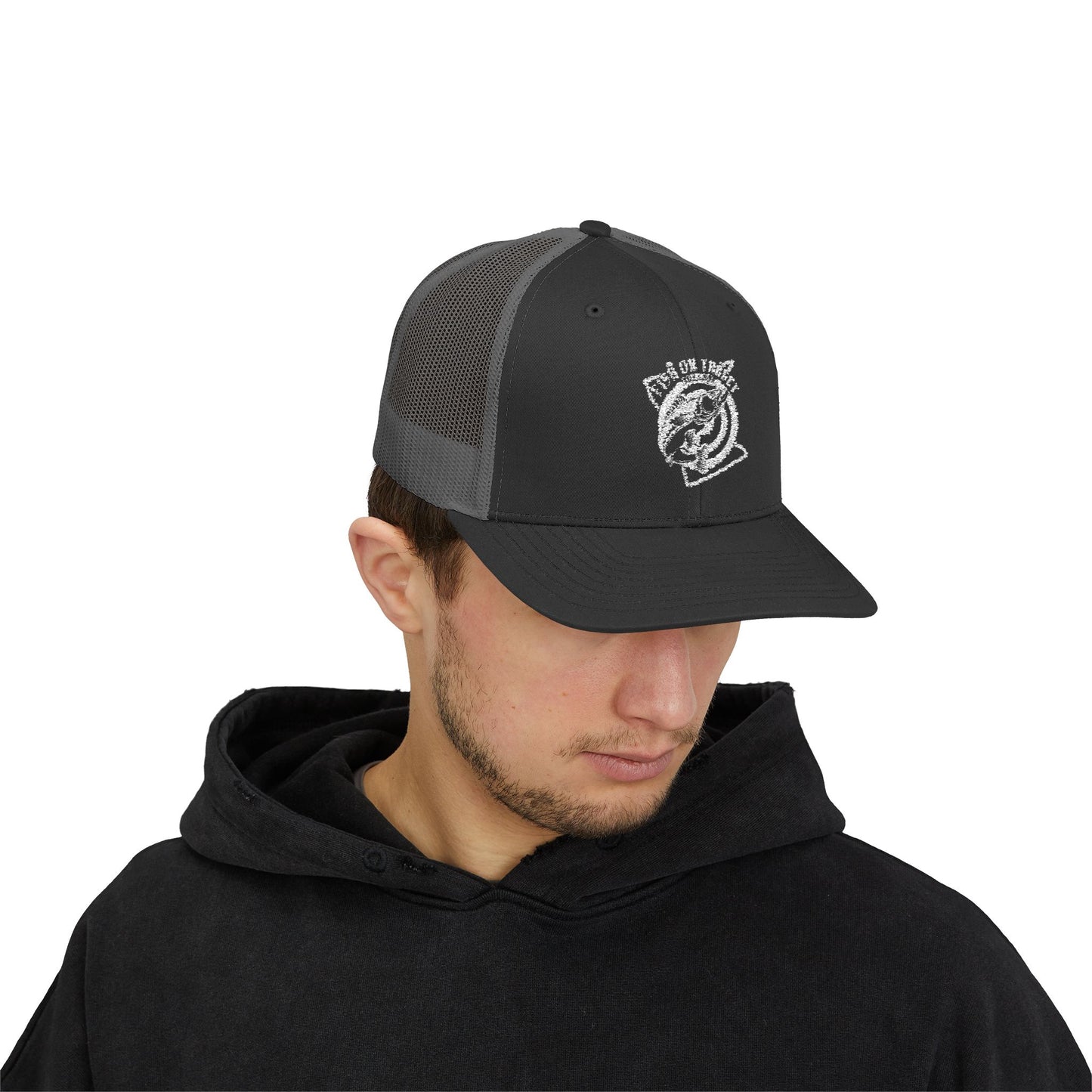 Fish on Target Cornhole Snapback Hat_White Logo