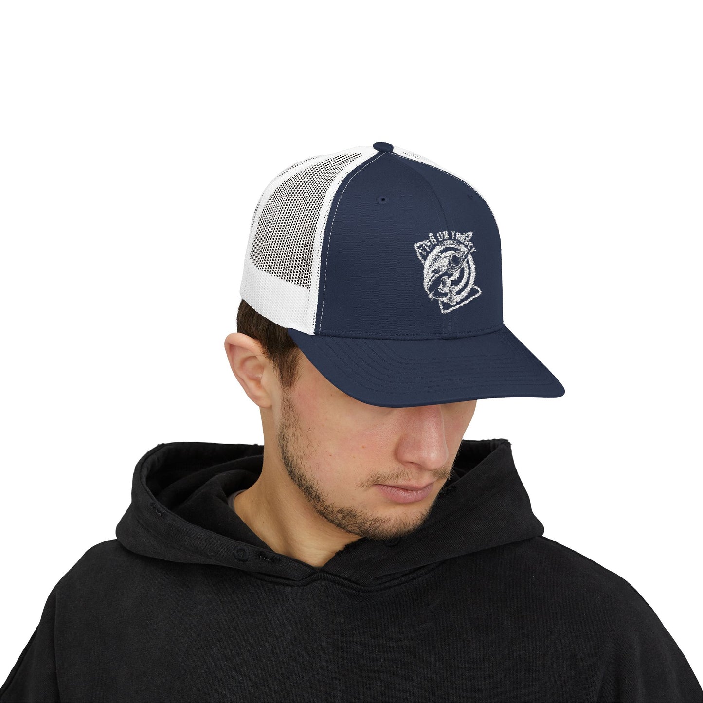 Fish on Target Cornhole Snapback Hat_White Logo