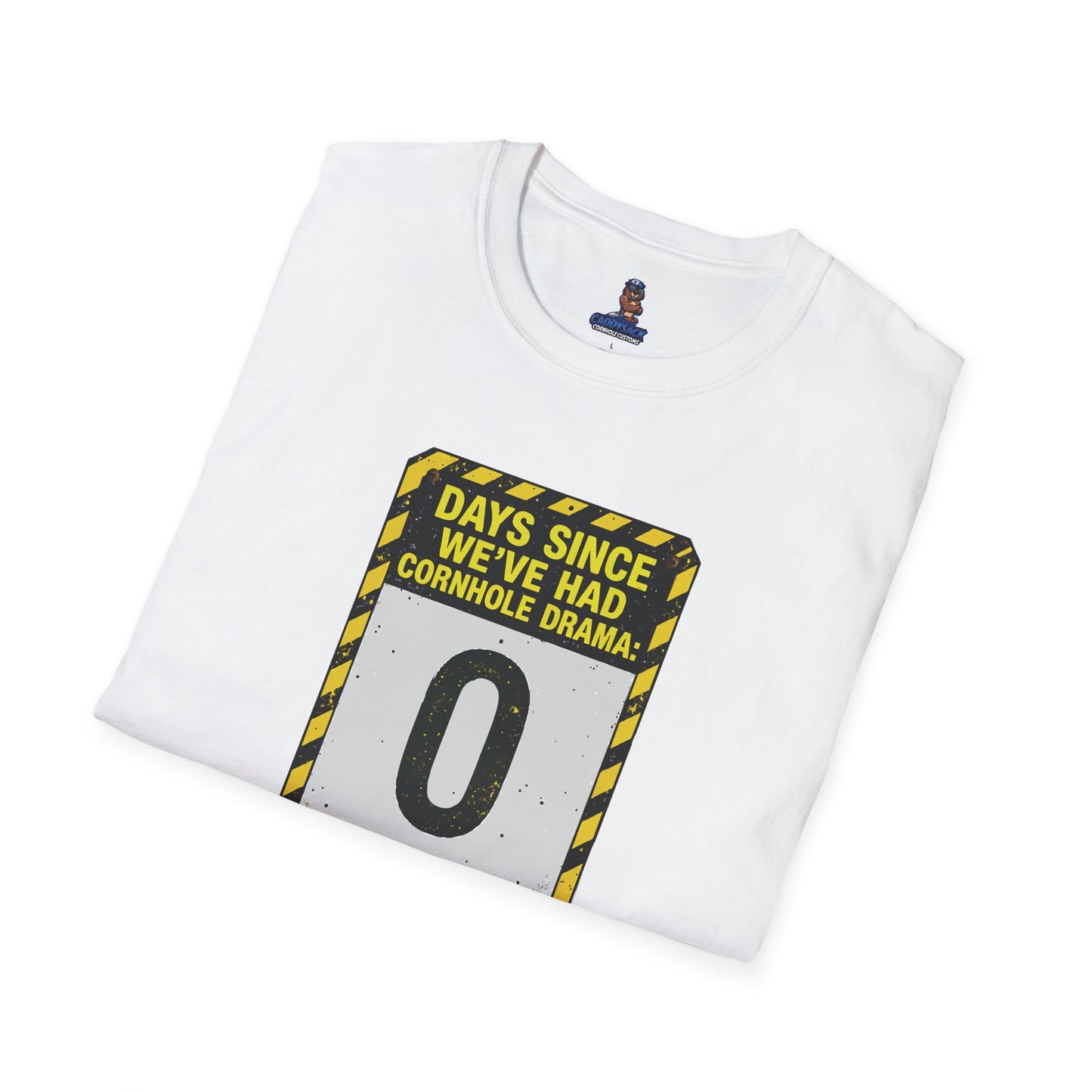 Cornhole Drama Countdown T-Shirt | Fun Unisex Tee for Gamers, Sports Lovers, Cornhole Events, Gag Gifts, Party Attire