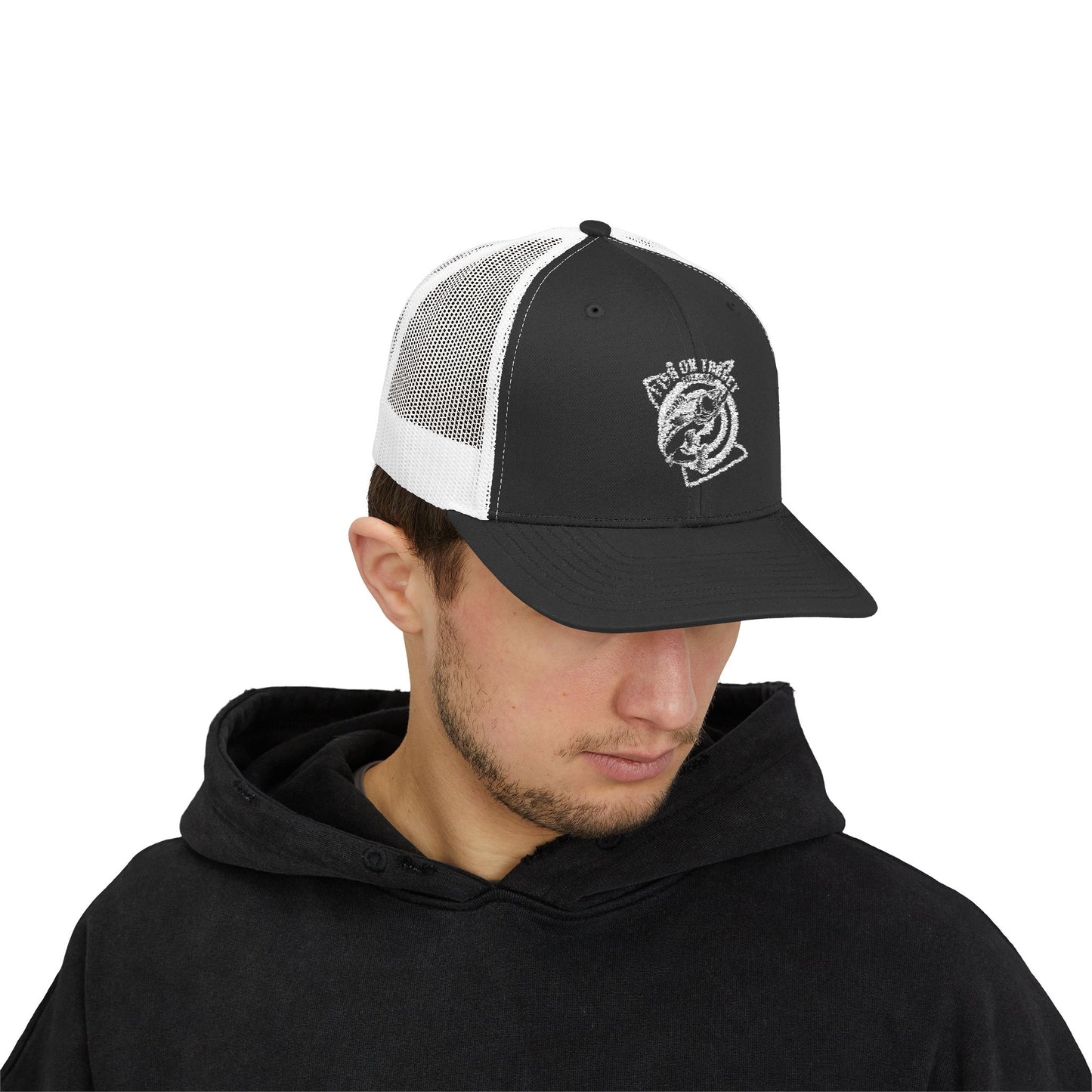 Fish on Target Cornhole Snapback Hat_White Logo