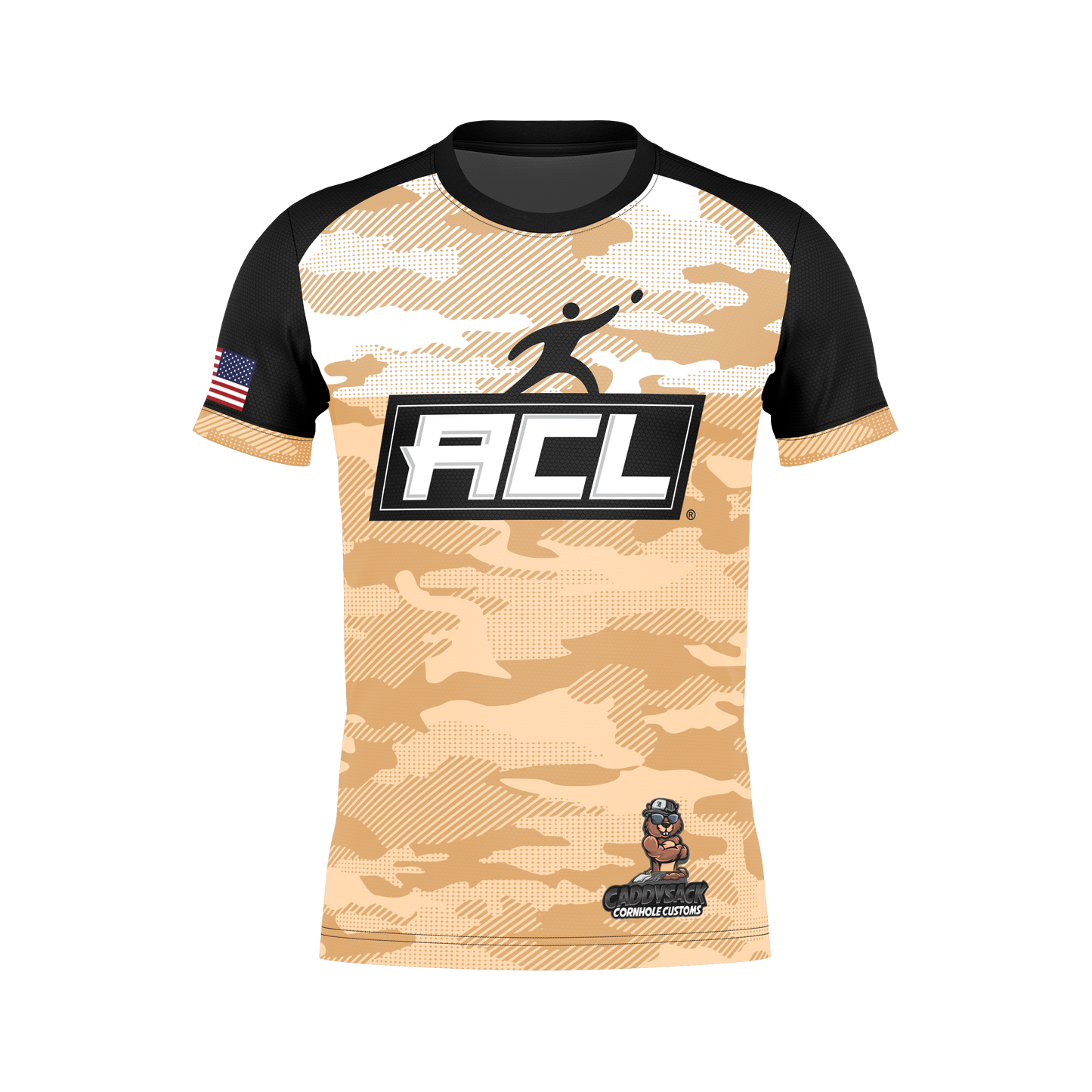 "AUTHENTIC" ACL/CADDYSACK "CAMO" JERSEY- DESERT