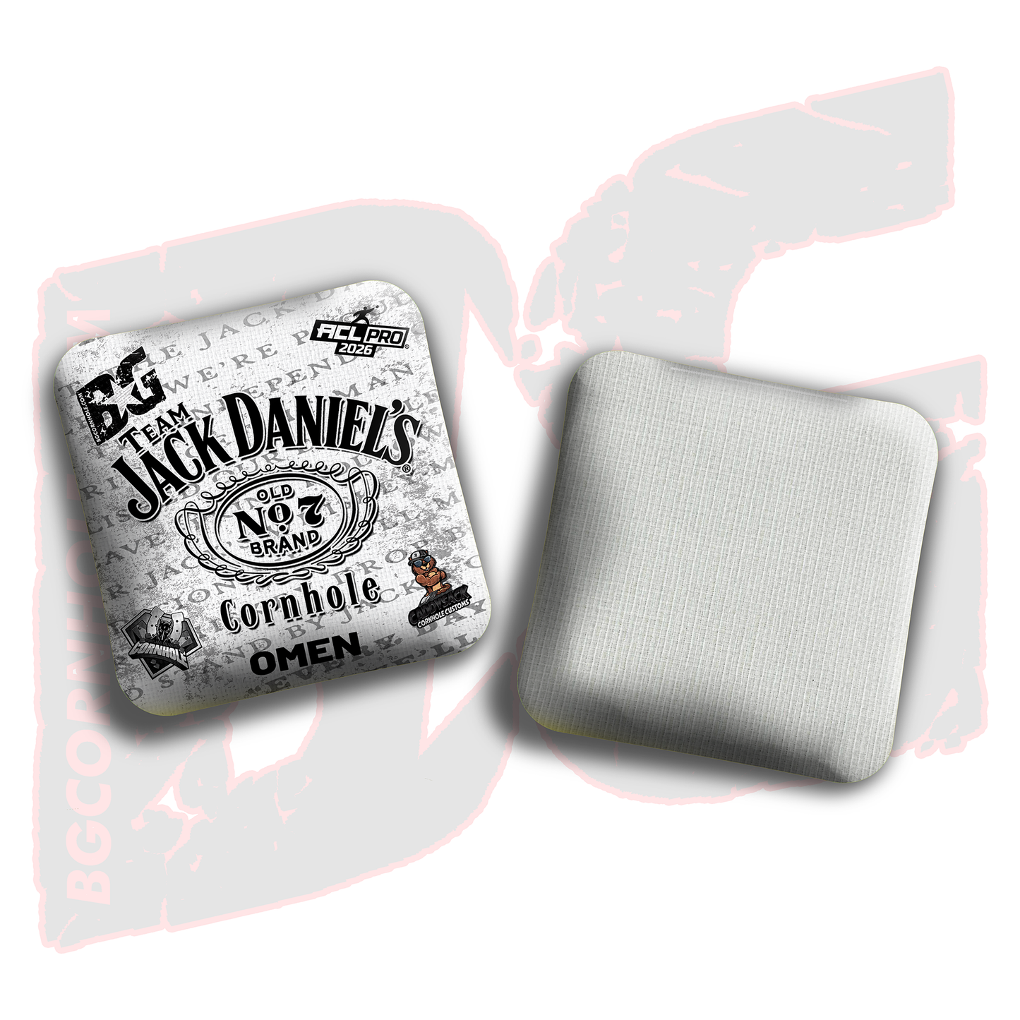 2026 Multiple Bag Models "CaddySack Jack Daniels” Collab - ACL Pro Stamped Cornhole Bags - SET OF 4 BAGS