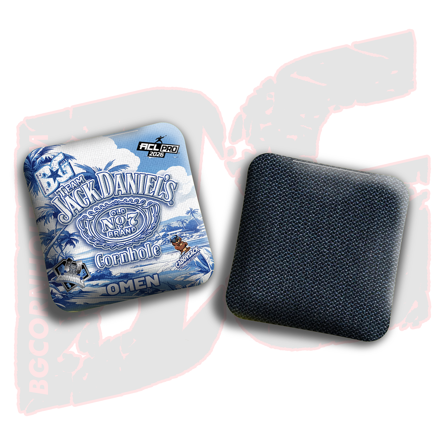 2026 Multiple Bag Models "CaddySack Jack Daniels” Collab - ACL Pro Stamped Cornhole Bags - SET OF 4 BAGS