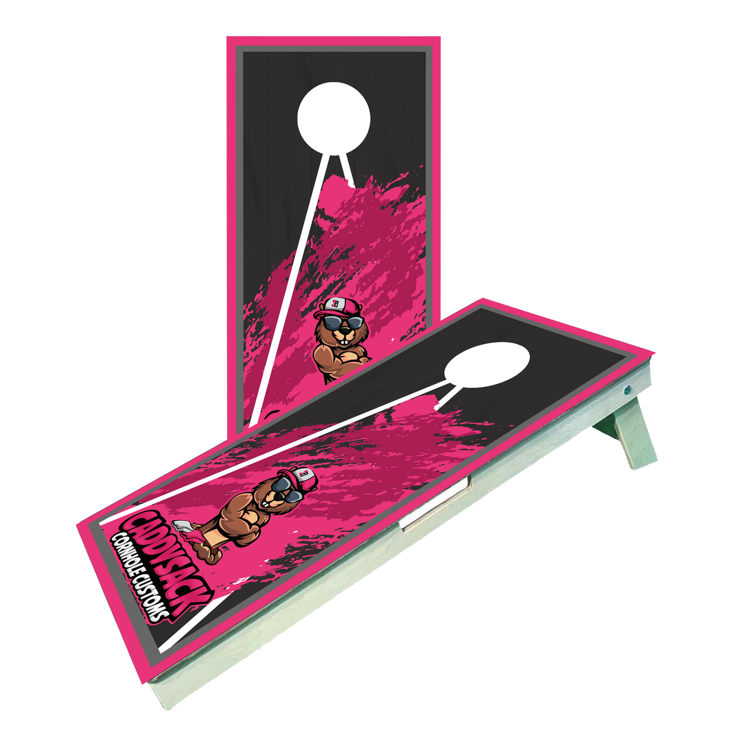 CaddySack "Paint Splash" Pink Cornhole Boards