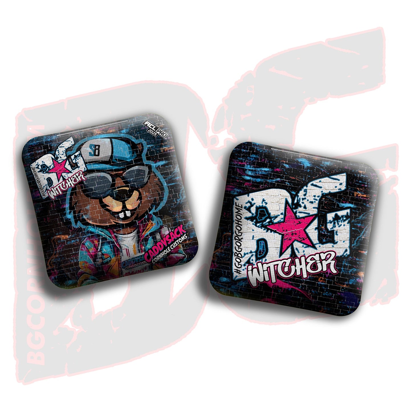 2026 Multiple Bag Models "CaddySack Carl” Collab - ACL Pro Stamped Cornhole Bags - SET OF 4 BAGS