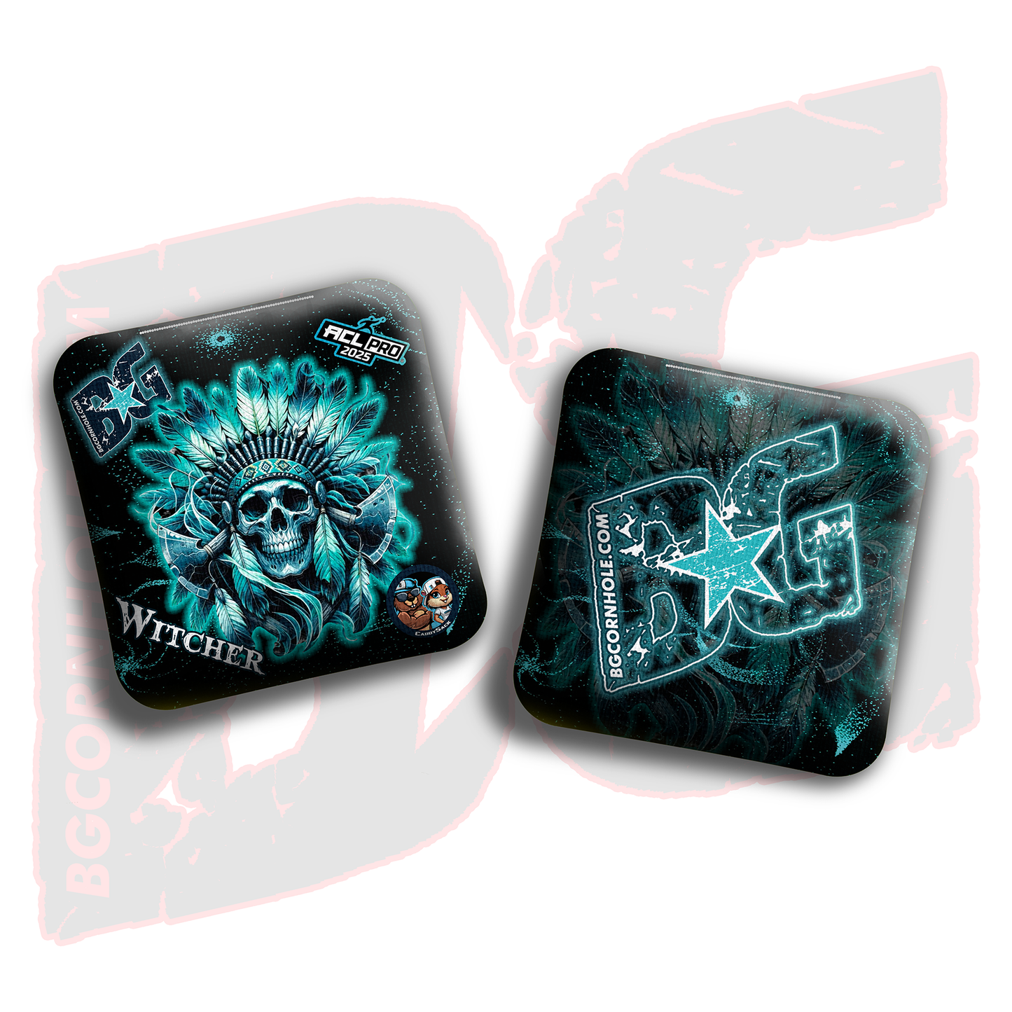 2026 Multiple Bag Models "Ghost Chief” Collab - ACL Pro Stamped Cornhole Bags - SET OF 4 BAGS