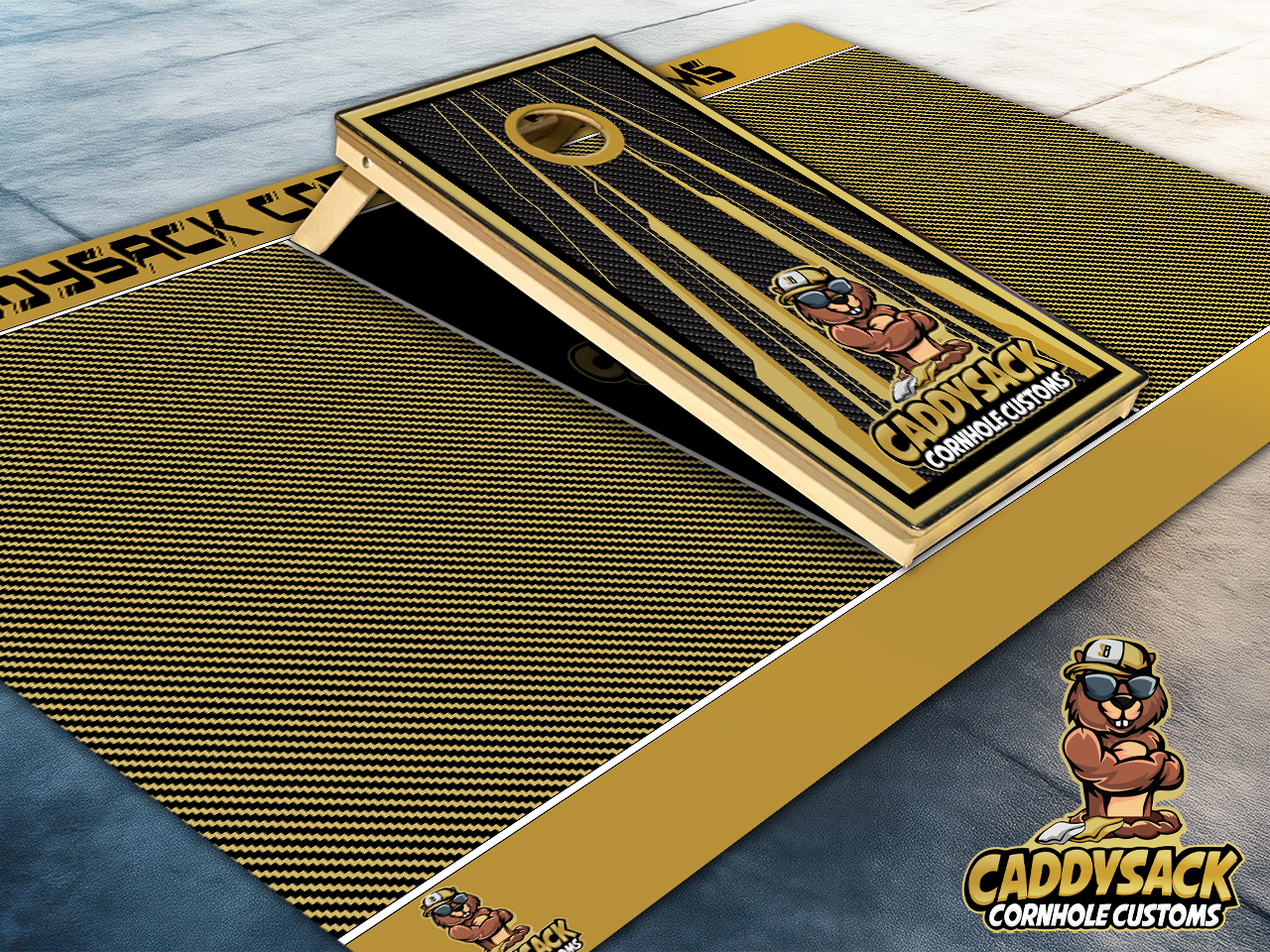 CaddySack "Carbon Racing" Pitch Pads-Gold