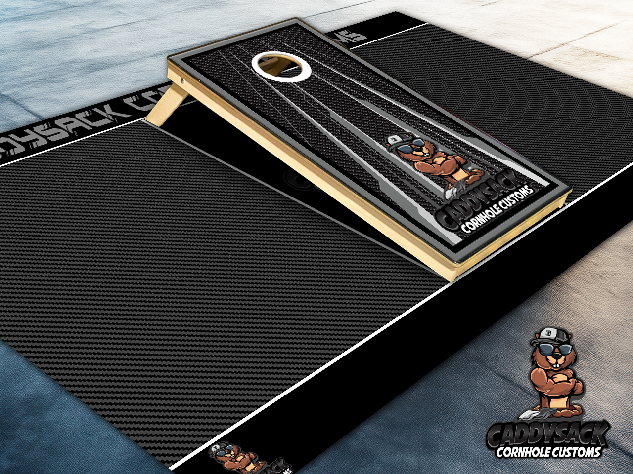 CaddySack "Carbon Racing" Pitch Pads-Blackout