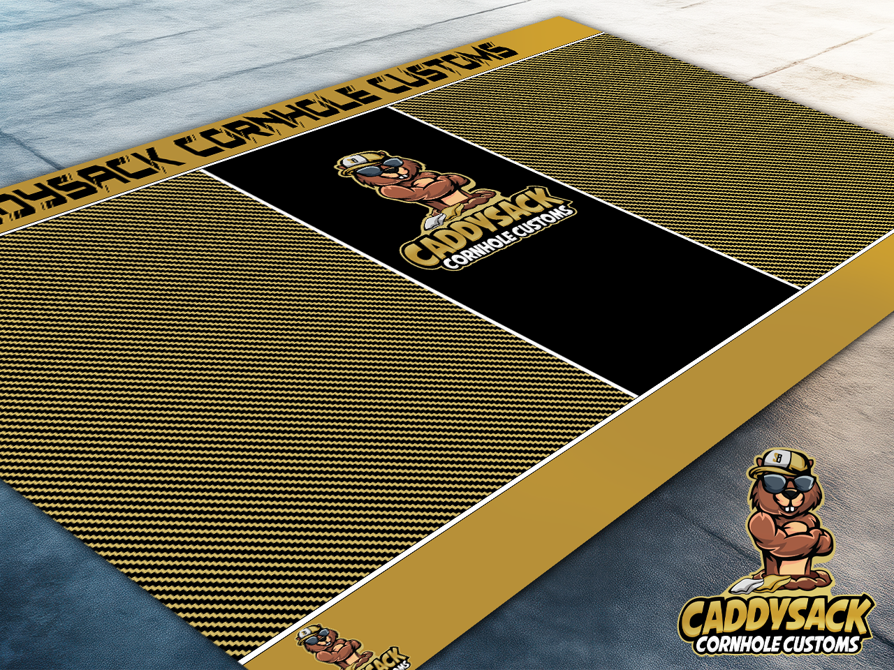 CaddySack "Carbon Racing" Pitch Pads-Gold
