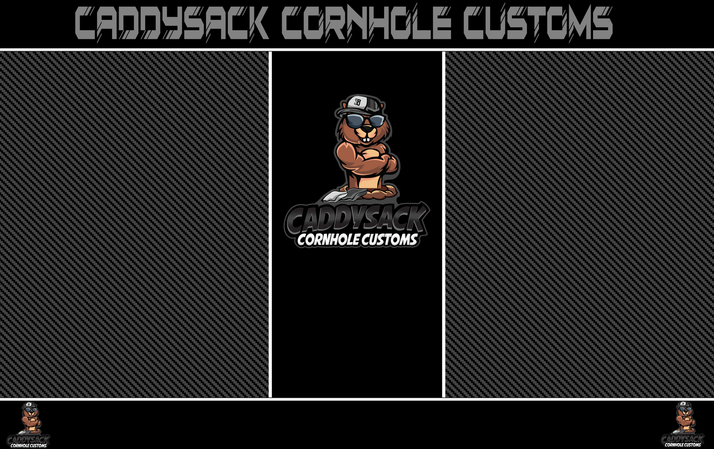 CaddySack "Carbon Racing" Pitch Pads-Blackout