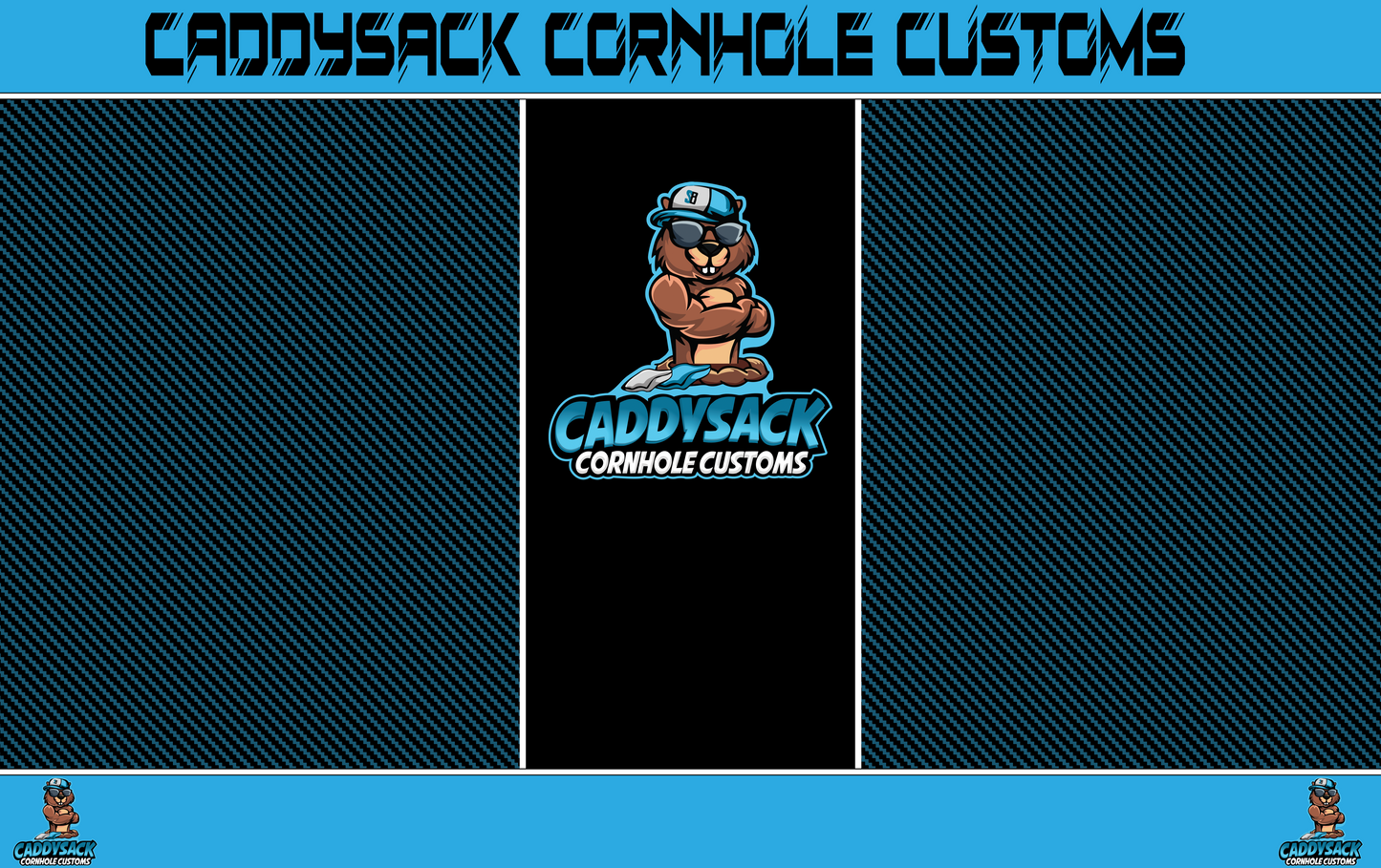 CaddySack "Carbon Racing" Pitch Pads-Blue