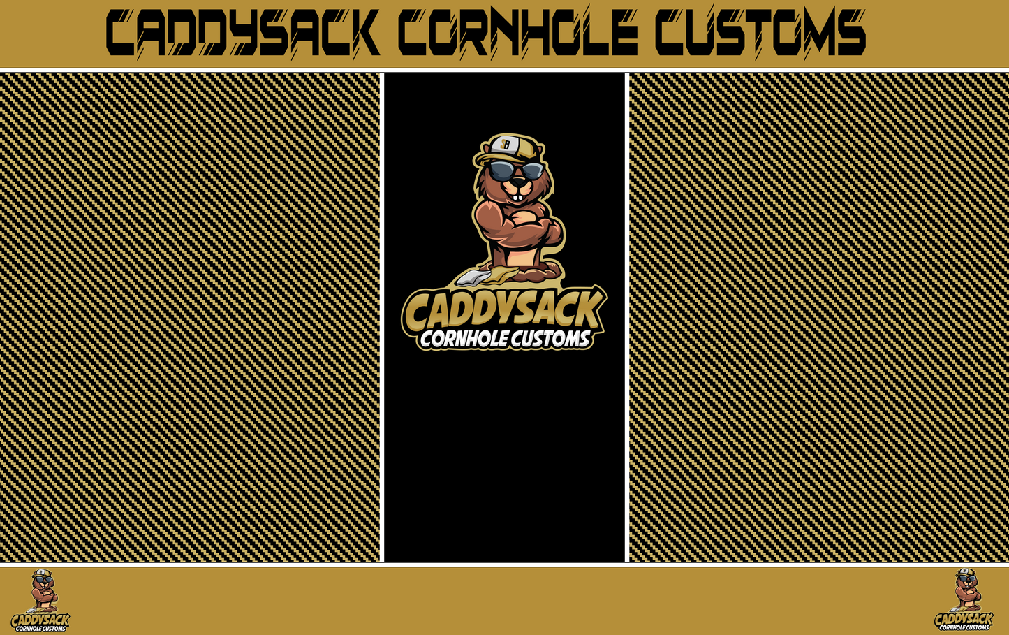 CaddySack "Carbon Racing" Pitch Pads-Gold