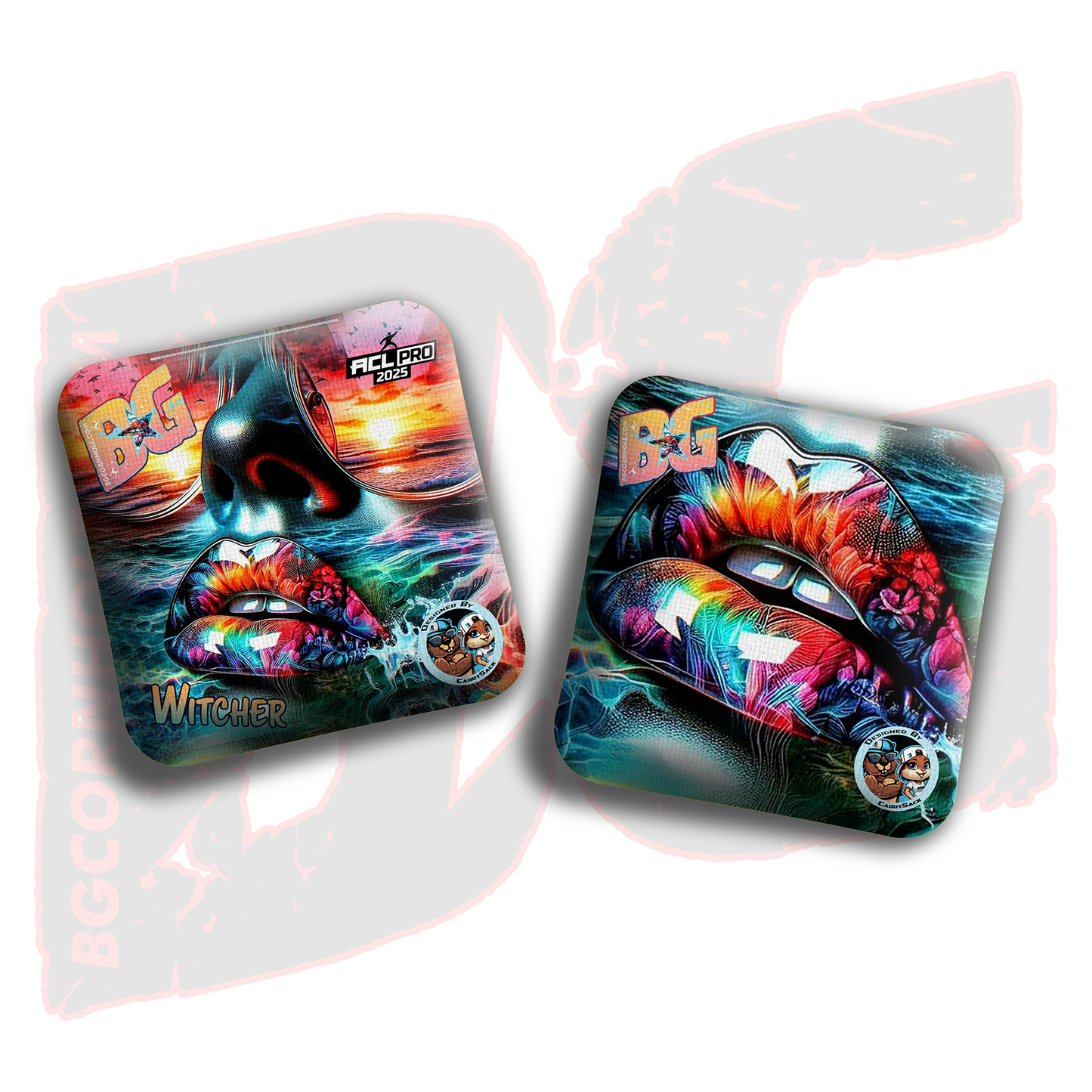 2026 Multiple Bag Models "CaddySack Hot Girl Summer” Collab - ACL Pro Stamped Cornhole Bags - SET OF 4 BAGS