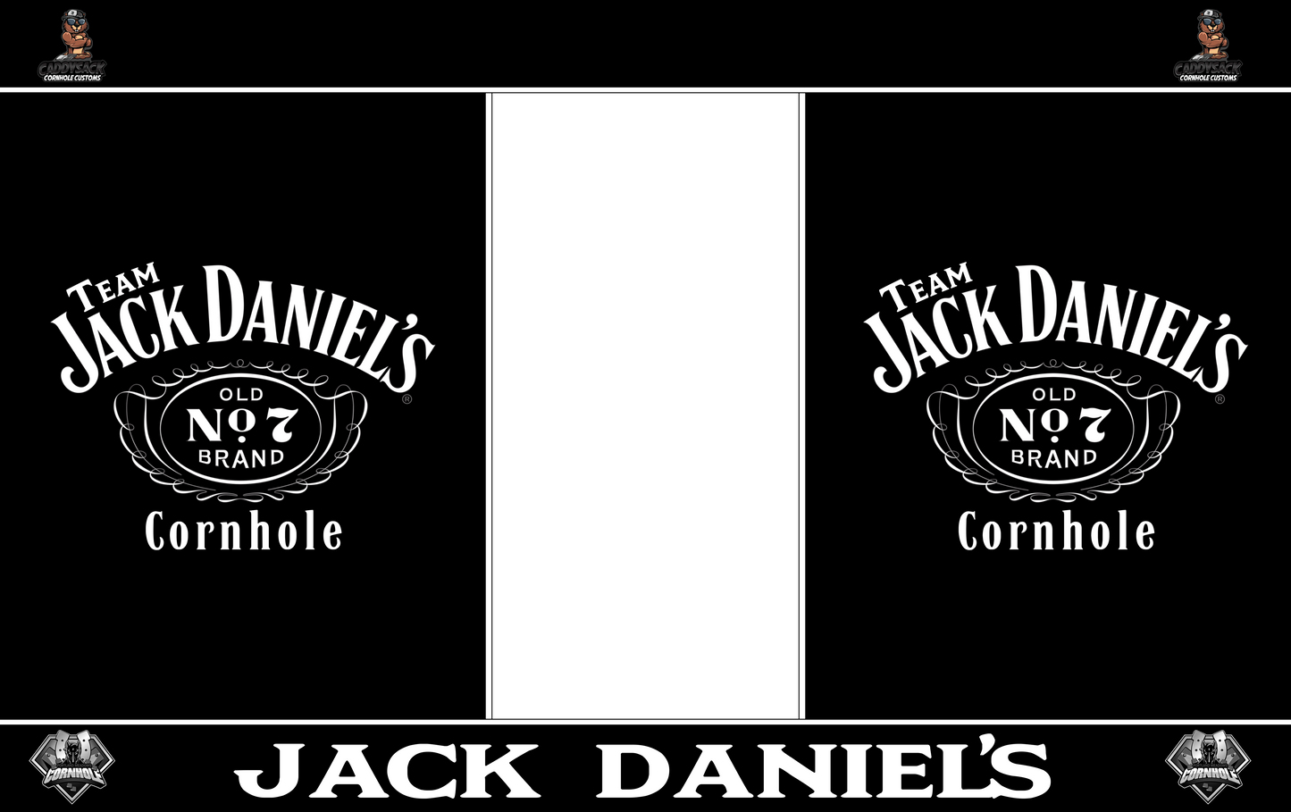 Officially Licensed "Team Jack Daniels Cornhole" Pitch Pads
