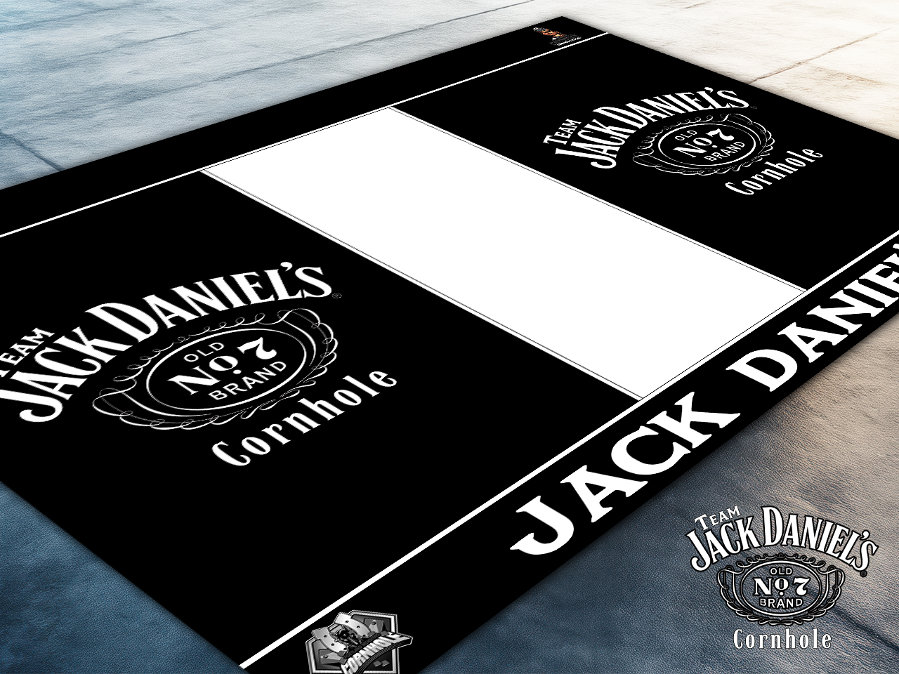 Officially Licensed "Team Jack Daniels Cornhole" Pitch Pads