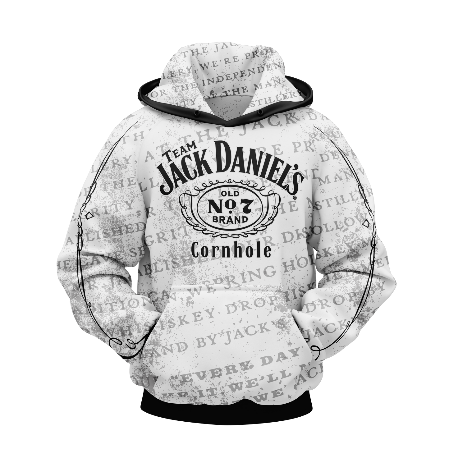 JACK DANIELS/PORTLAND MEADOWS HOODIE- WHITE TRADTIONAL