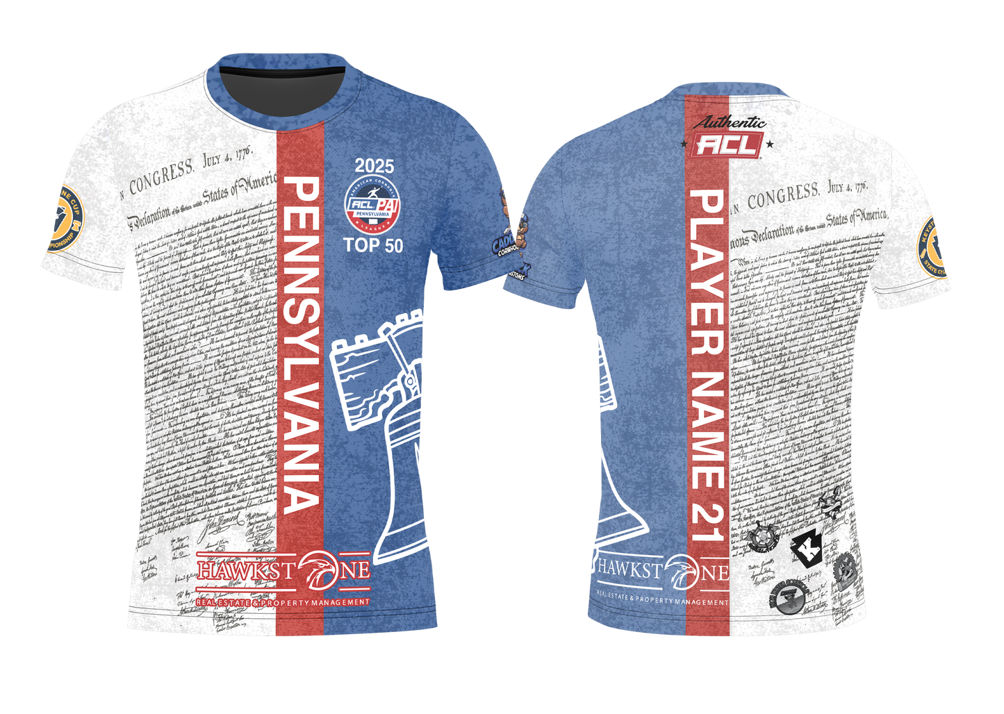ALL NEW~KEYSTONE CORNHOLE "AUTHENTIC ACL" TOP "21-50" JERSEYS!!
