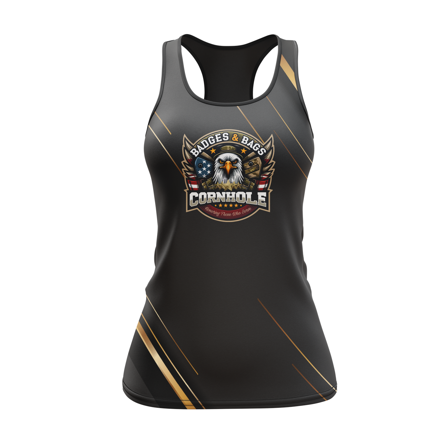 BADGES AND BAGS CORNHOLE WOMEN'S TANK! ~NEW!
