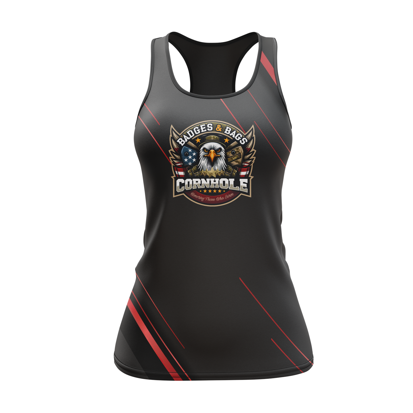 BADGES AND BAGS CORNHOLE WOMEN'S TANK! ~NEW!