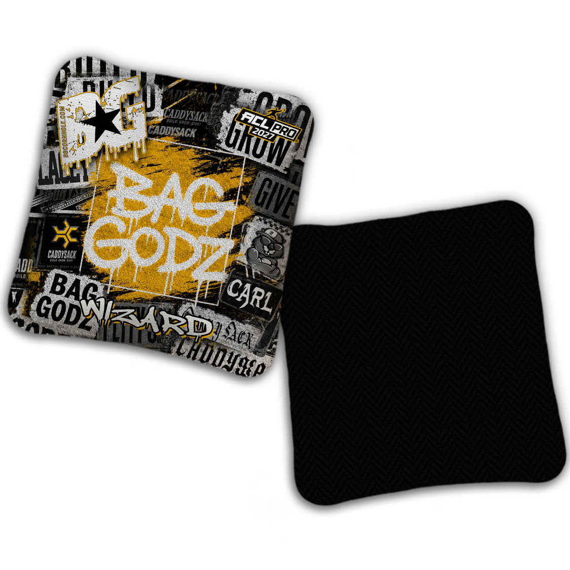 2027 Multiple Bag Models "CaddySack Street Art” Collab - ACL Pro Stamped Cornhole Bags - SET OF 4 BAGS