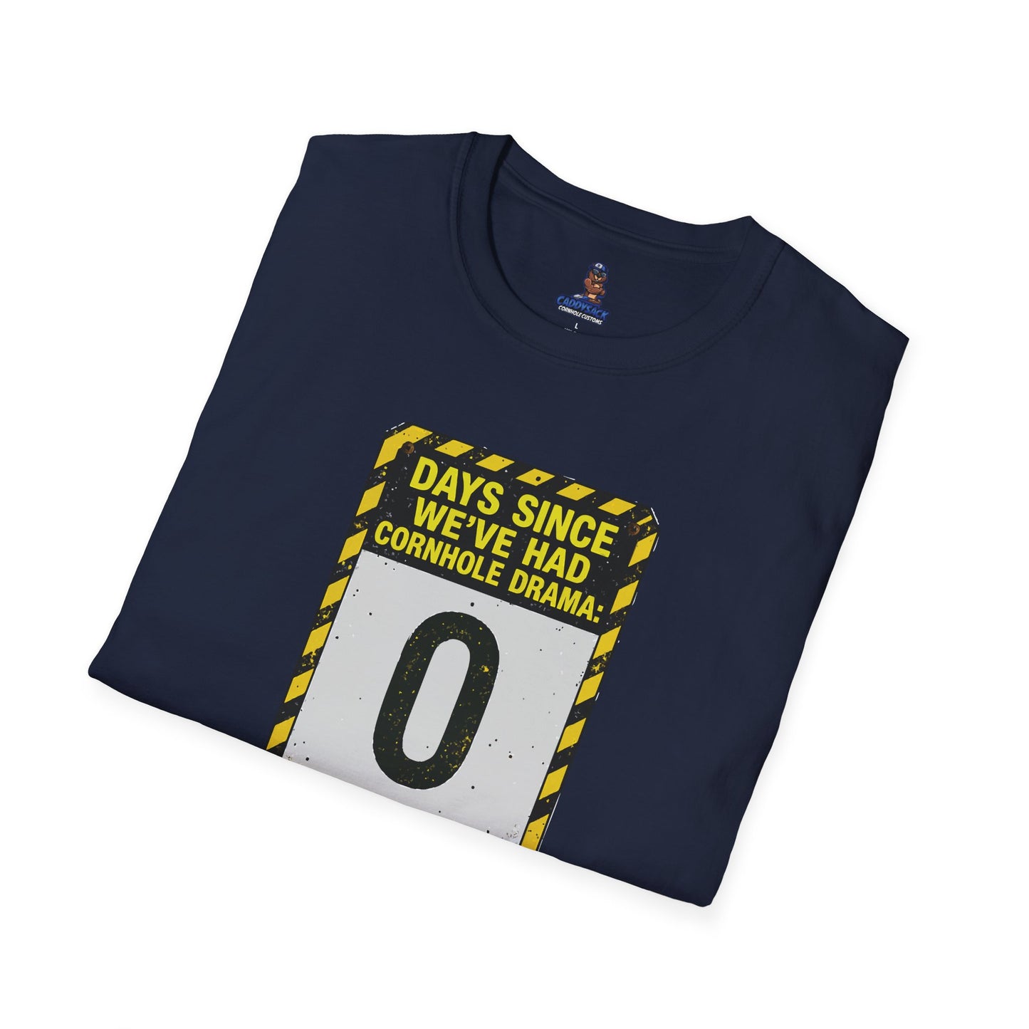 Cornhole Drama Countdown T-Shirt | Fun Unisex Tee for Gamers, Sports Lovers, Cornhole Events, Gag Gifts, Party Attire