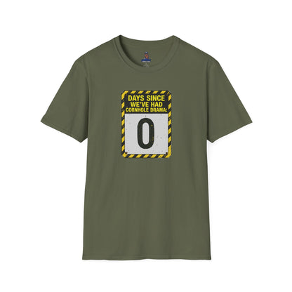 Cornhole Drama Countdown T-Shirt | Fun Unisex Tee for Gamers, Sports Lovers, Cornhole Events, Gag Gifts, Party Attire