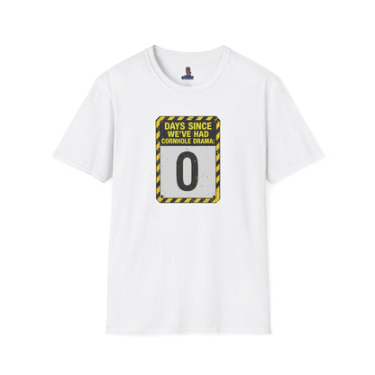 Cornhole Drama Countdown T-Shirt | Fun Unisex Tee for Gamers, Sports Lovers, Cornhole Events, Gag Gifts, Party Attire
