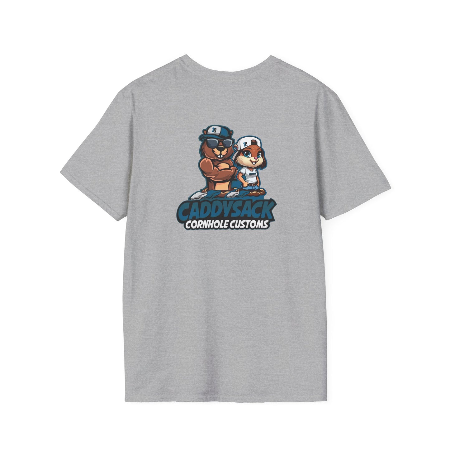 CaddySack Custom Graphic T-Shirt, Unisex Softstyle Tee, Fun Party Apparel, Cornhole Game Shirt, Gifts for Game Lovers