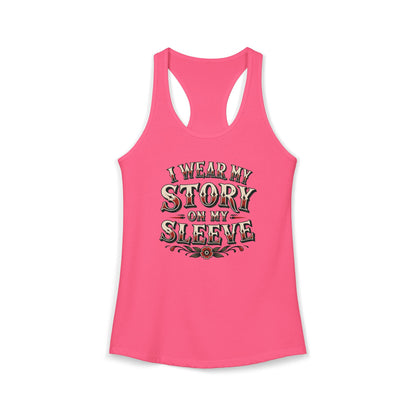 "My Story" Woman's Razorback Tank