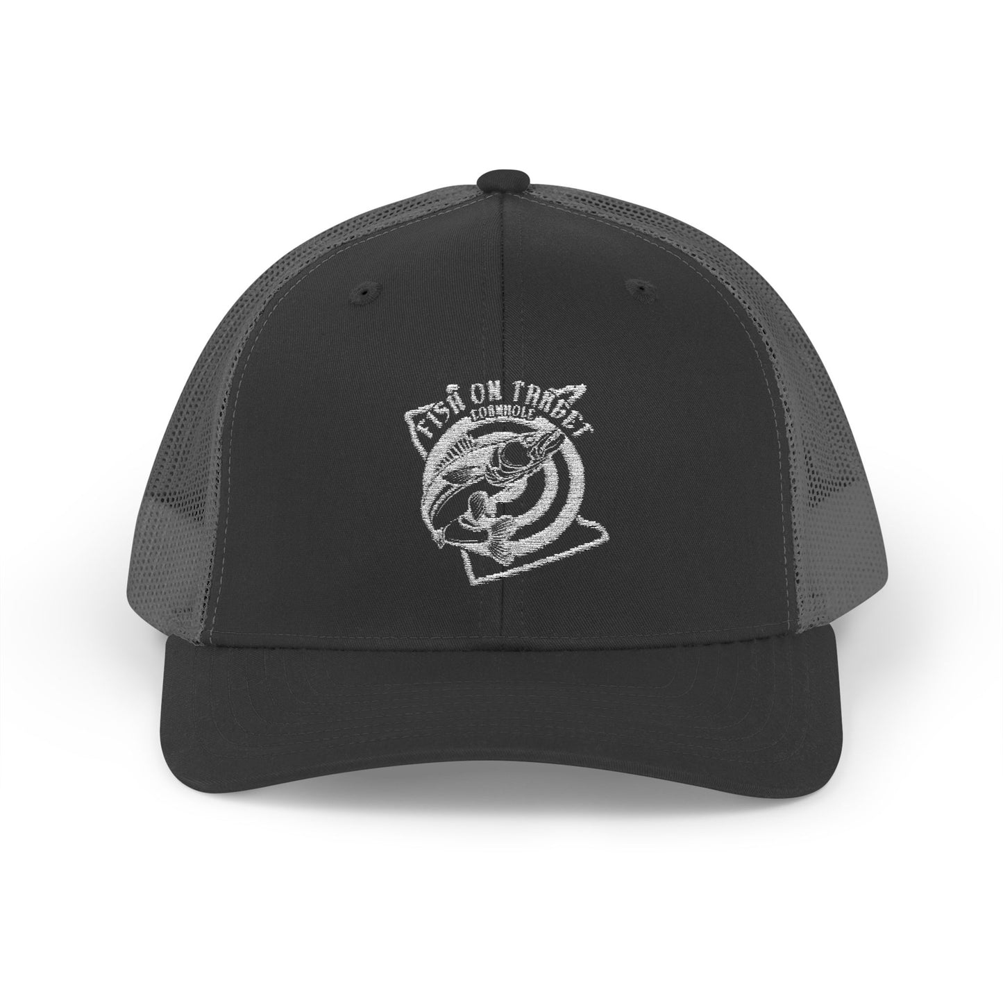 Fish on Target Cornhole Snapback Hat_White Logo