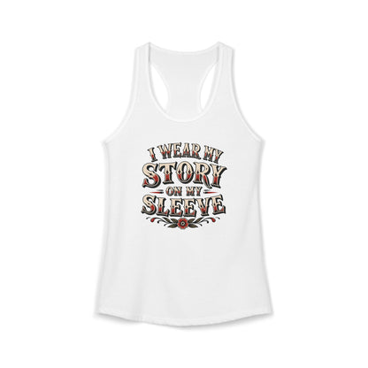 "My Story" Woman's Razorback Tank