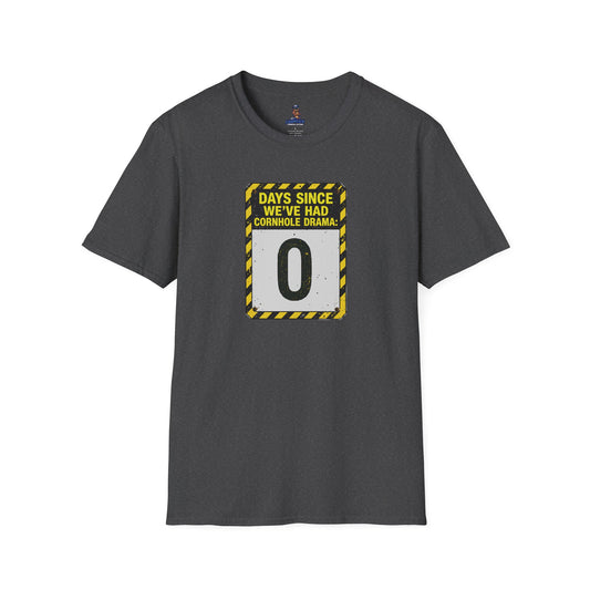 Cornhole Drama Countdown T-Shirt | Fun Unisex Tee for Gamers, Sports Lovers, Cornhole Events, Gag Gifts, Party Attire