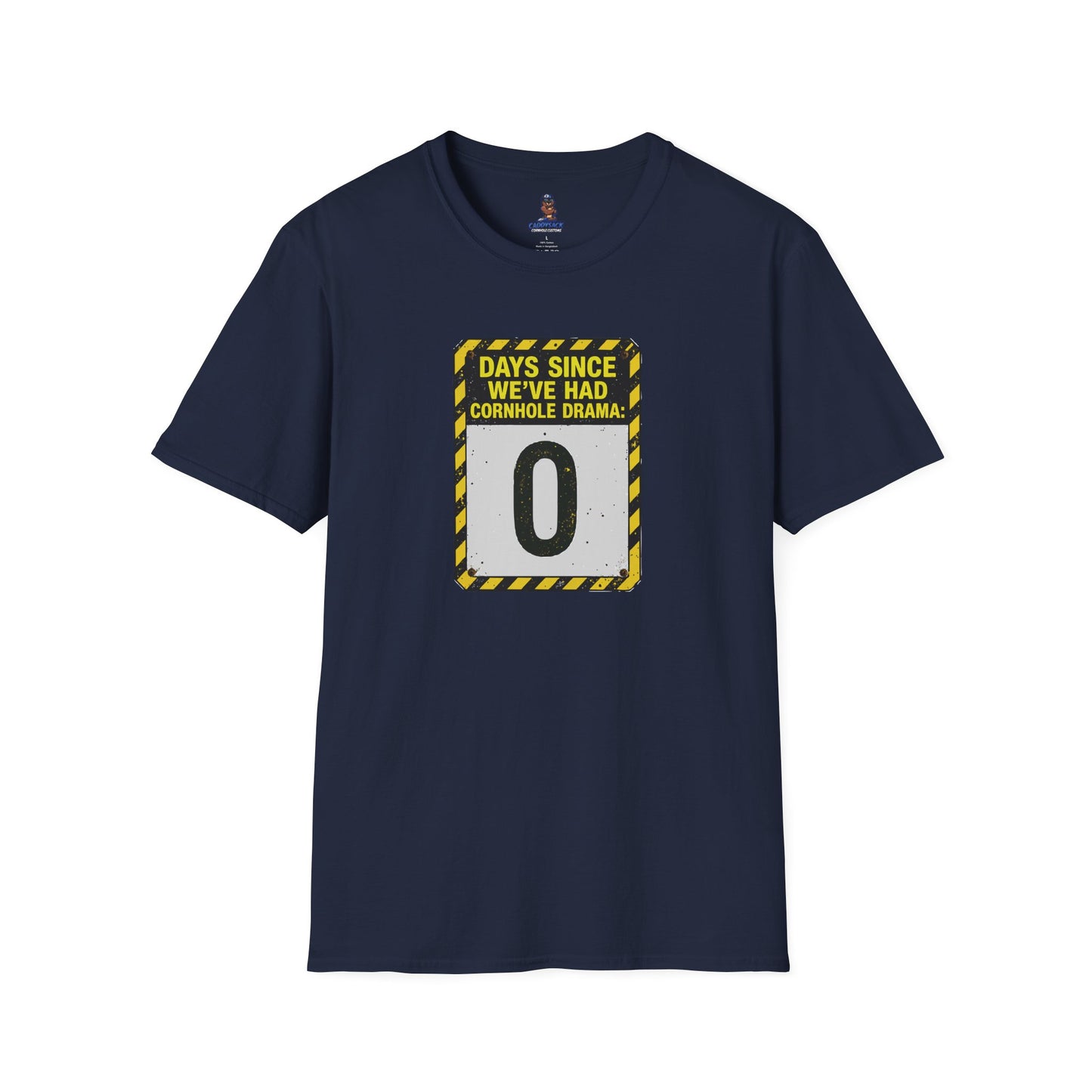Cornhole Drama Countdown T-Shirt | Fun Unisex Tee for Gamers, Sports Lovers, Cornhole Events, Gag Gifts, Party Attire
