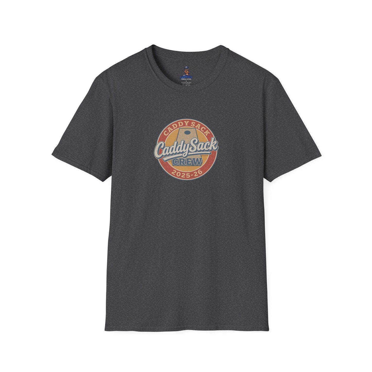 CaddySack Custom Graphic T-Shirt, Unisex Softstyle Tee, Fun Party Apparel, Cornhole Game Shirt, Gifts for Game Lovers
