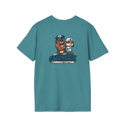 CaddySack Custom Graphic T-Shirt, Unisex Softstyle Tee, Fun Party Apparel, Cornhole Game Shirt, Gifts for Game Lovers