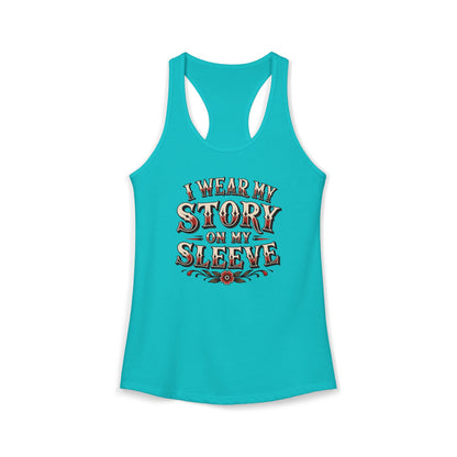 "My Story" Woman's Razorback Tank