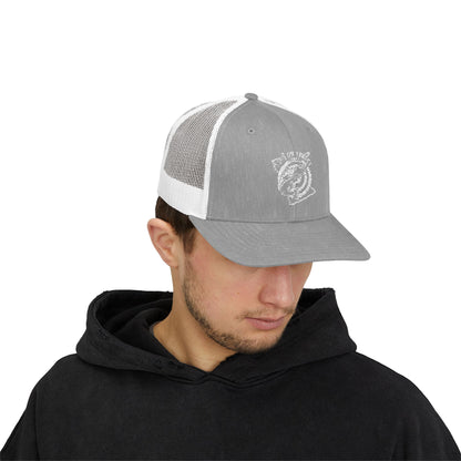 Fish on Target Cornhole Snapback Hat_White Logo