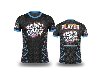 All New Aced Cornhole Jersey-Neon Cards