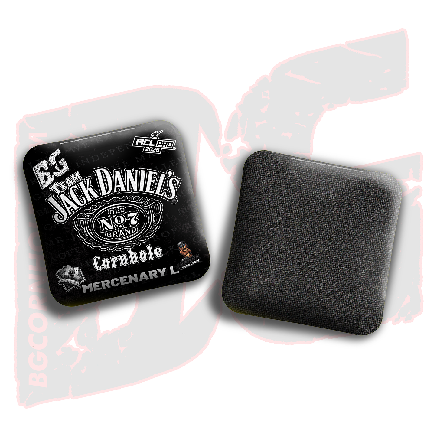 2026 Multiple Bag Models  "CaddySack Jack Daniels” Collab - ACL Pro Stamped Cornhole Bags - SET OF 4 BAGS