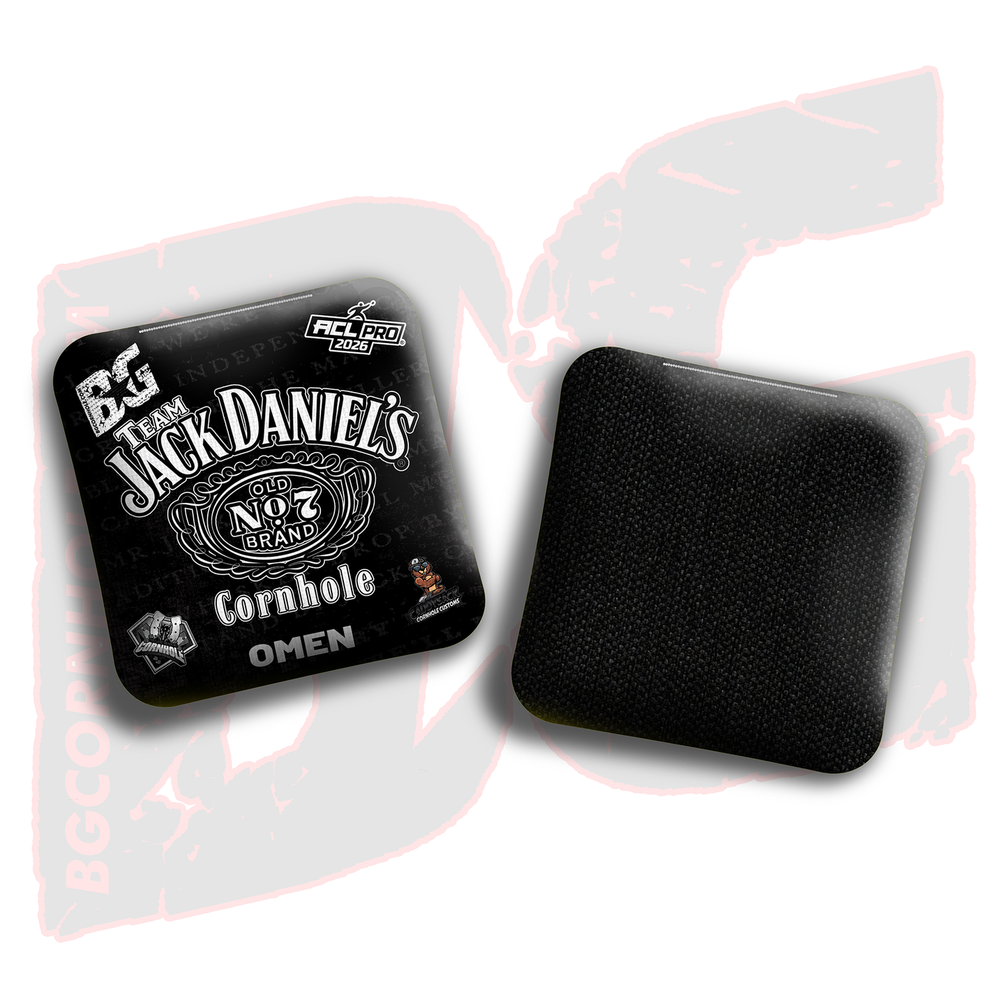 2026 Multiple Bag Models  "CaddySack Jack Daniels” Collab - ACL Pro Stamped Cornhole Bags - SET OF 4 BAGS