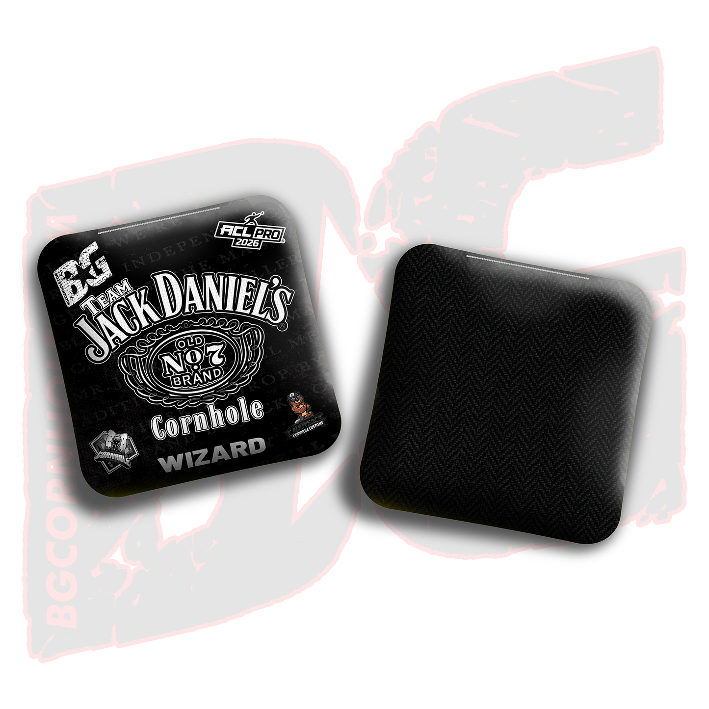 2026 Multiple Bag Models  "CaddySack Jack Daniels” Collab - ACL Pro Stamped Cornhole Bags - SET OF 4 BAGS