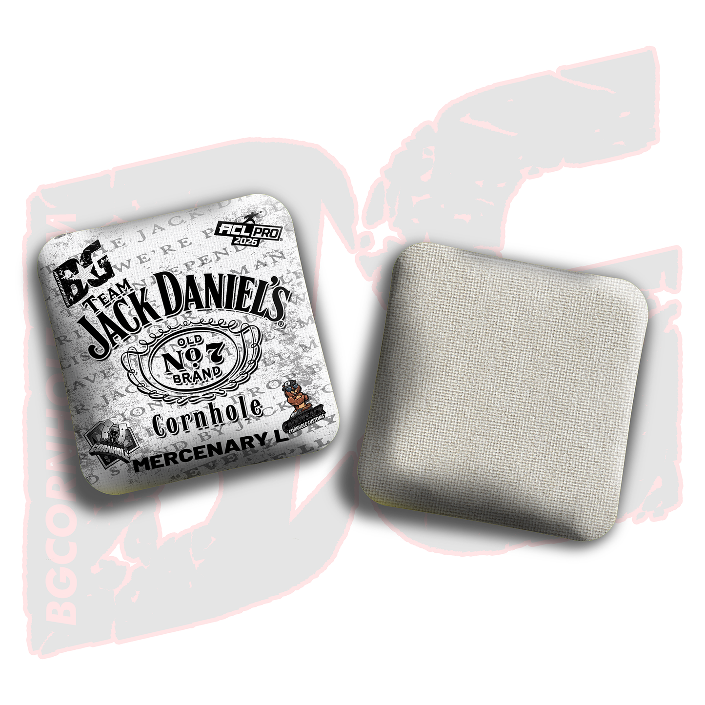 2026 Multiple Bag Models  "CaddySack Jack Daniels” Collab - ACL Pro Stamped Cornhole Bags - SET OF 4 BAGS