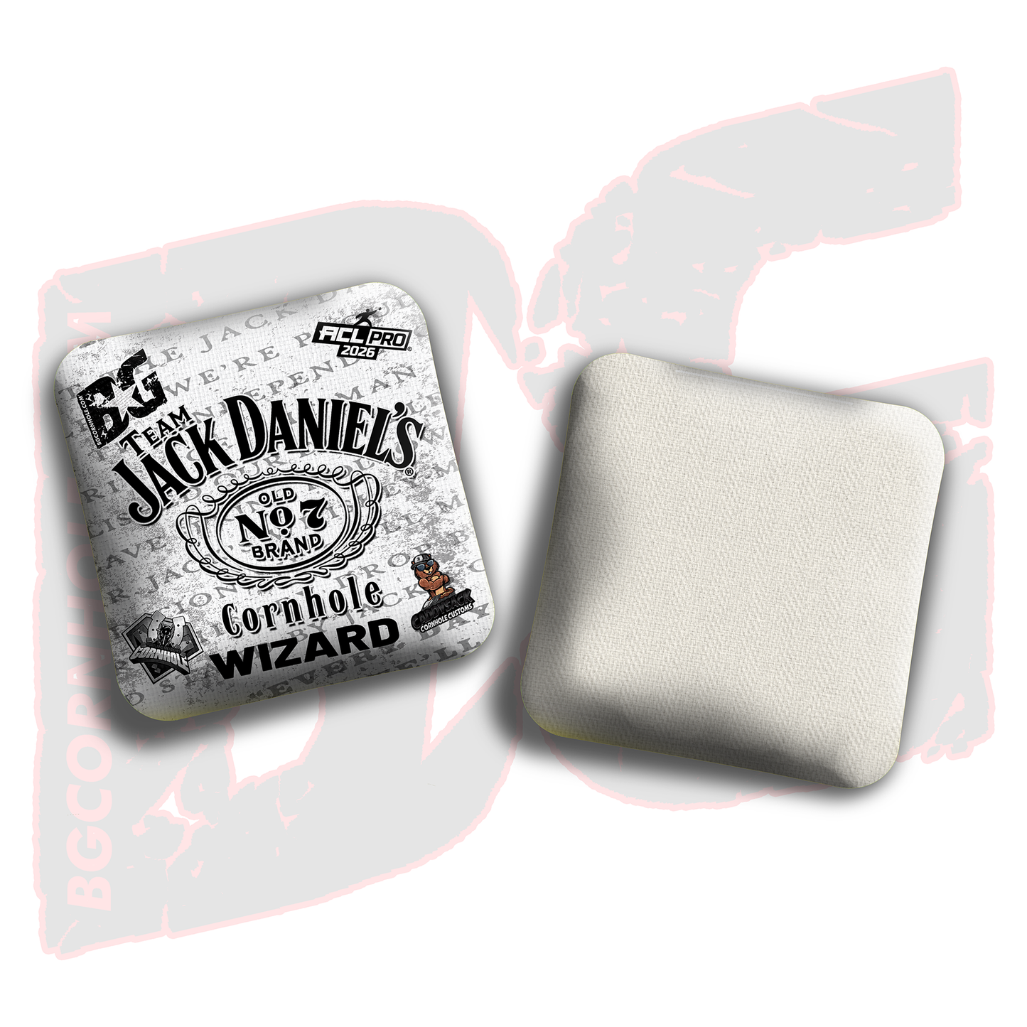 2026 Multiple Bag Models  "CaddySack Jack Daniels” Collab - ACL Pro Stamped Cornhole Bags - SET OF 4 BAGS