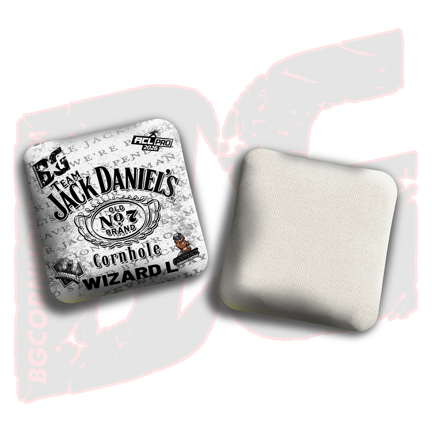 2026 Multiple Bag Models  "CaddySack Jack Daniels” Collab - ACL Pro Stamped Cornhole Bags - SET OF 4 BAGS