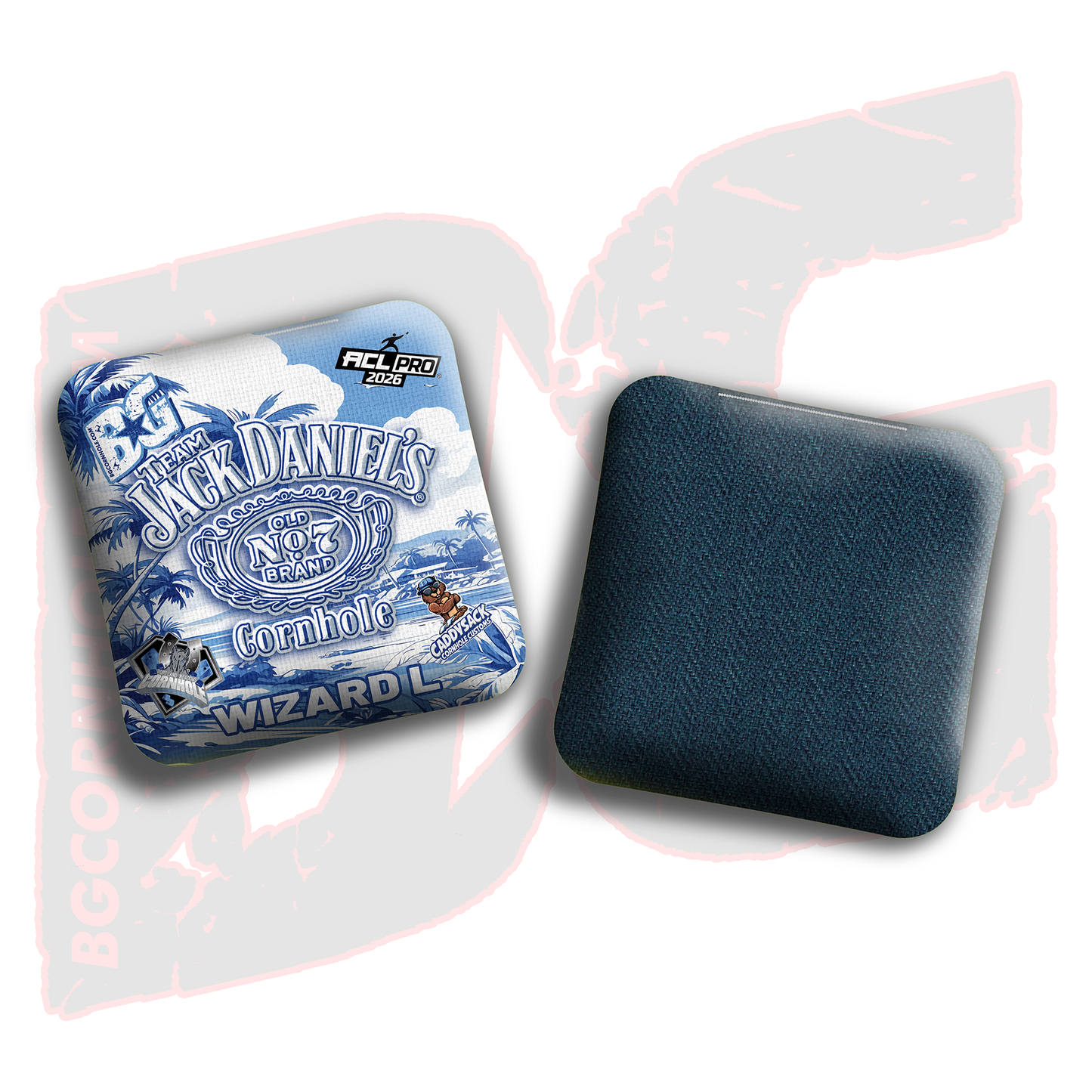 2026 Multiple Bag Models  "CaddySack Jack Daniels” Collab - ACL Pro Stamped Cornhole Bags - SET OF 4 BAGS